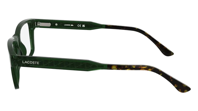 Lacoste Uomo L2977 301 Montature da vista Bio-iniettato Verde Squadrata Normale miniatura 2