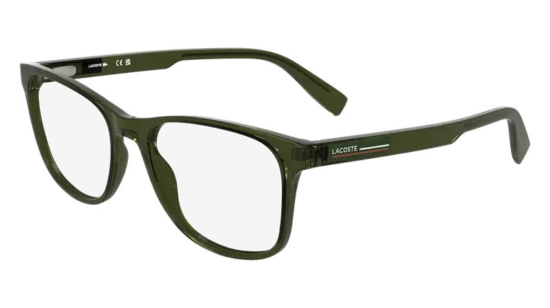 Lacoste Uomo L2979 275 Montature da vista Bio-iniettato Verde Squadrata Normale