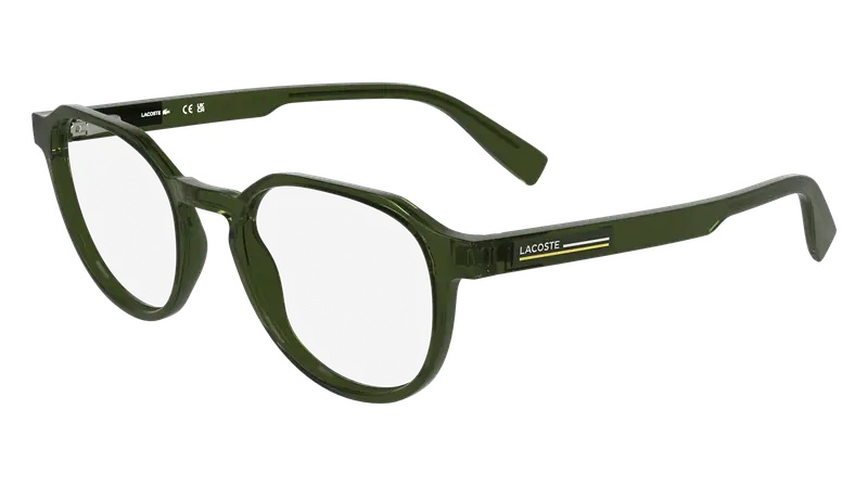 Lacoste Uomo L2980 275 Montature da vista Bio-iniettato Verde Squadrata Normale