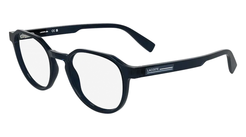Lacoste Uomo L2980 410 Montature da vista Bio-iniettato Blu Squadrata Normale