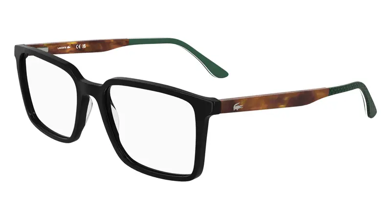 Uomo L2992 001 Montature da vista Acetato Nero Squadrata Normale