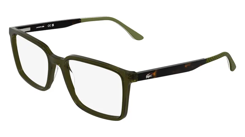 Uomo L2992 275 Montature da vista Acetato Verde Squadrata Normale