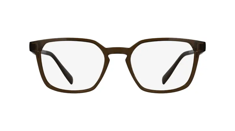 Uomo L4006 210 Montature da vista Bio-iniettato Marrone Squadrata Normale miniatura 2