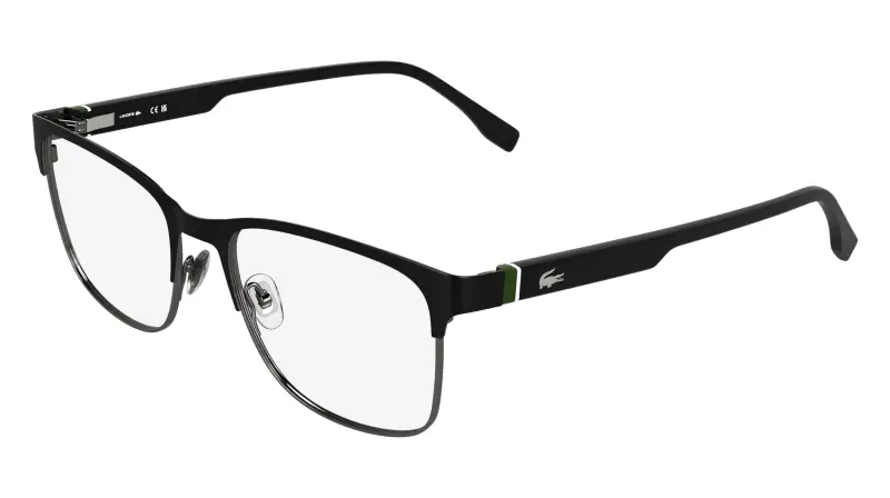 Uomo Lacoste L2319 002 Montature da vista Metallo Nero Squadrata Normale