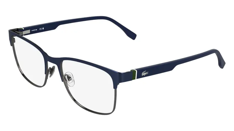 Uomo Lacoste L2319 410 Montature da vista Metallo Blu Squadrata Normale