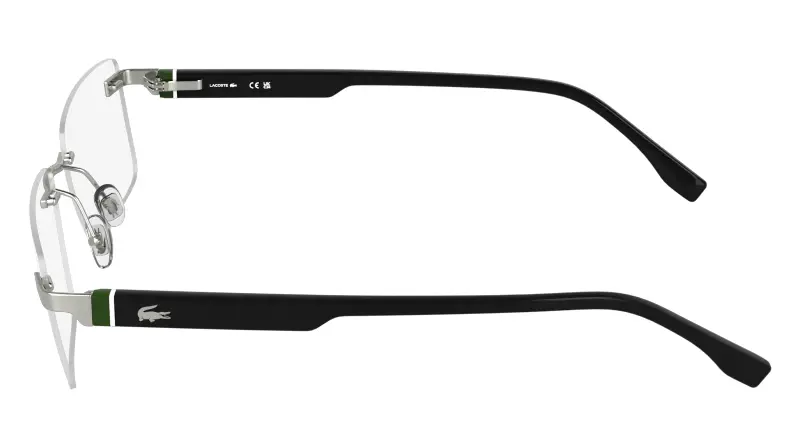 Uomo Lacoste L2320 45 Montature da vista Metallo Argento Squadrata Normale miniatura 3