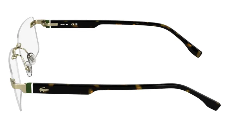 Uomo Lacoste L2320 714 Montature da vista Metallo Oro Squadrata Normale miniatura 3