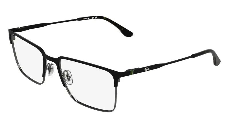 Uomo Lacoste L2321 002 Montature da vista Metallo Nero Squadrata Normale