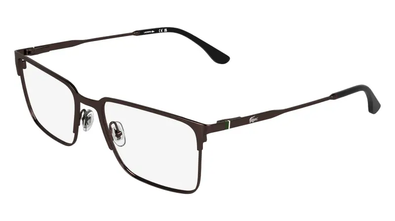 Uomo Lacoste L2321 601 Montature da vista Metallo Bordeaux Squadrata Normale