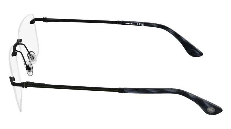 Uomo Lacoste L2324 002 Montature da vista Metallo Nero Squadrata Normale miniatura 3
