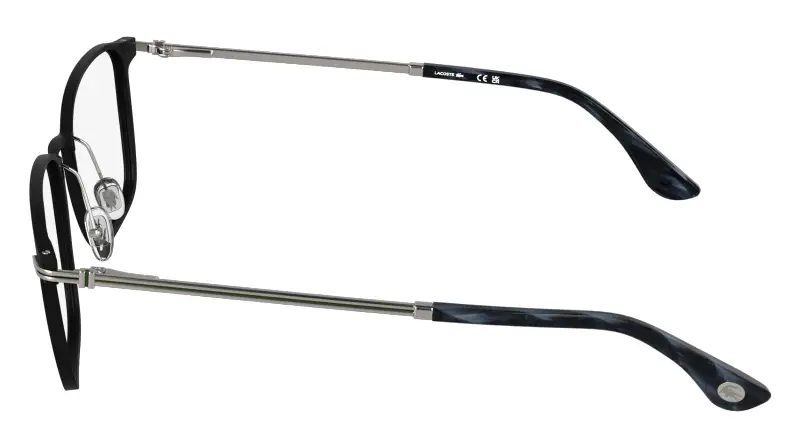 Uomo Lacoste L2325 002 Montature da vista Metallo Nero Squadrata Normale miniatura 3