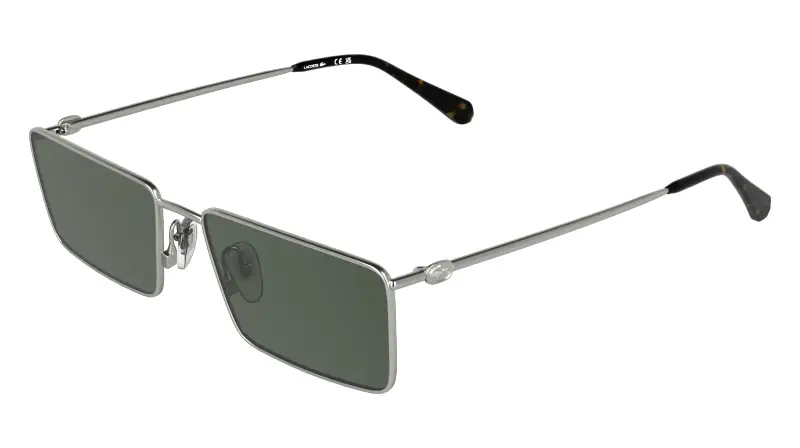 Uomo Lacoste L279S 042 Occhiali da sole Metallo Argento Squadrata Normale