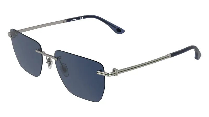 Uomo Lacoste L282S 038 Occhiali da sole Metallo Blu Squadrata Normale