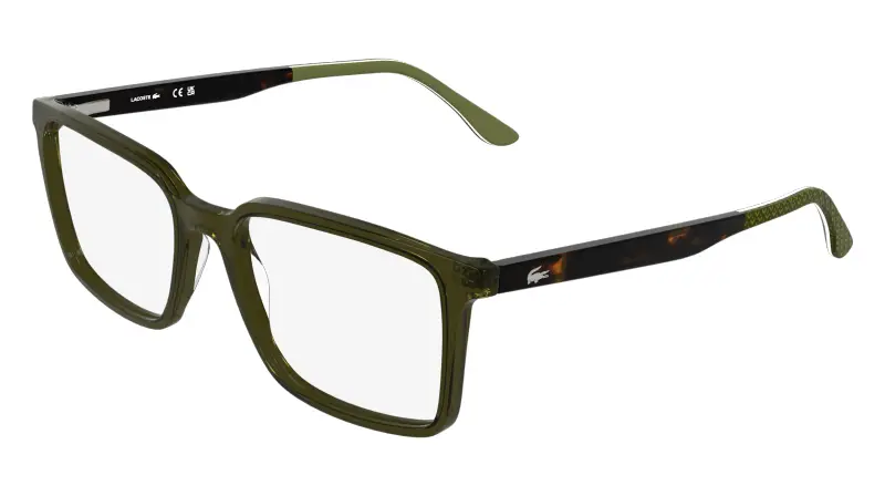 Uomo Lacoste L2992 275 Montature da vista Acetato Verde Squadrata Normale