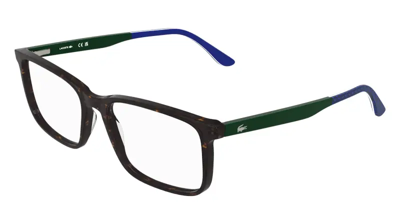 Uomo Lacoste L2993 222 Montature da vista Acetato Havana Squadrata Normale