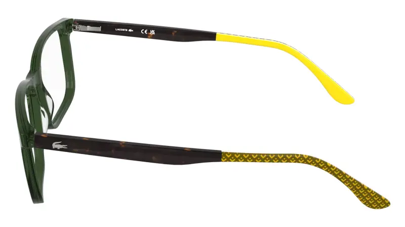 Uomo Lacoste L2993 301 Montature da vista Acetato Verde Squadrata Normale miniatura 3