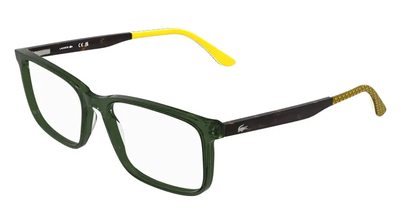 Uomo Lacoste L2993 301 Montature da vista Acetato Verde Squadrata Normale