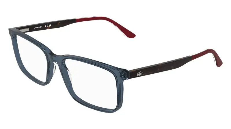 Uomo Lacoste L2993 412 Montature da vista Acetato Blu Squadrata Normale
