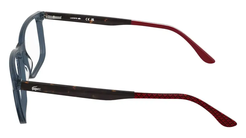 Uomo Lacoste L2993 412 Montature da vista Acetato Blu Squadrata Normale miniatura 3