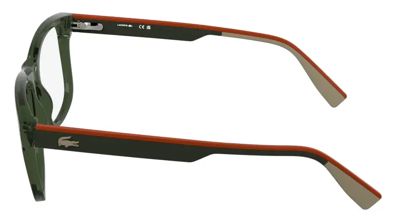 Uomo Lacoste L4004 275 Montature da vista Bio-iniettato Verde Squadrata Normale miniatura 3
