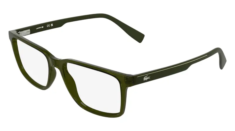 Uomo Lacoste L4005 275 Montature da vista Bio-iniettato Verde Squadrata Normale