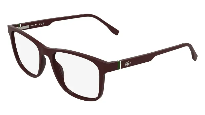 Uomo Lacoste L4007MAG-SET 601 Montature da vista Bio-iniettato Bordeaux Marrone Squadrata Normale