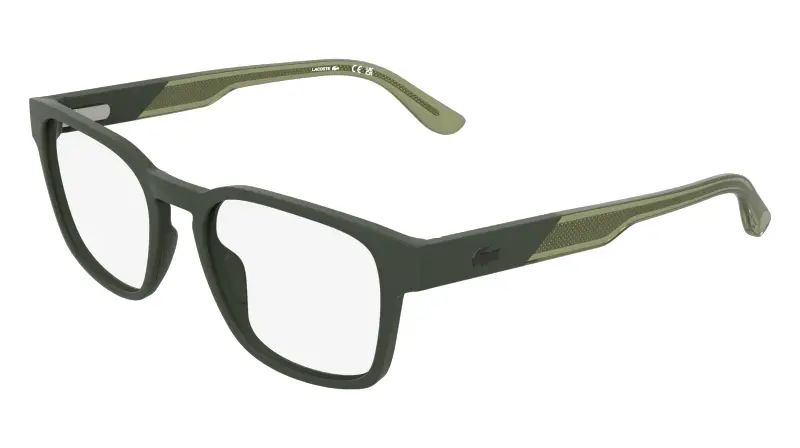 Uomo Lacoste L4010 275 Montature da vista Bio-iniettato Verde Squadrata Normale