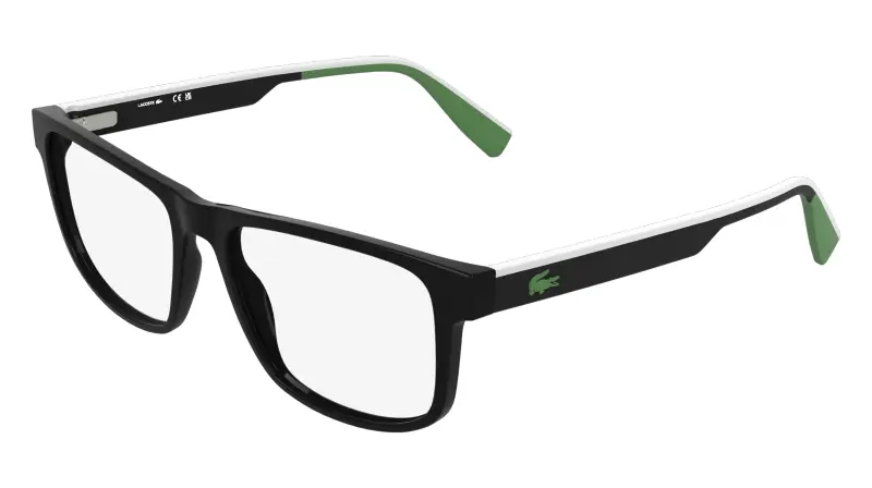 Uomo Lacoste L4011 001 Montature da vista Bio-iniettato Nero Squadrata Normale