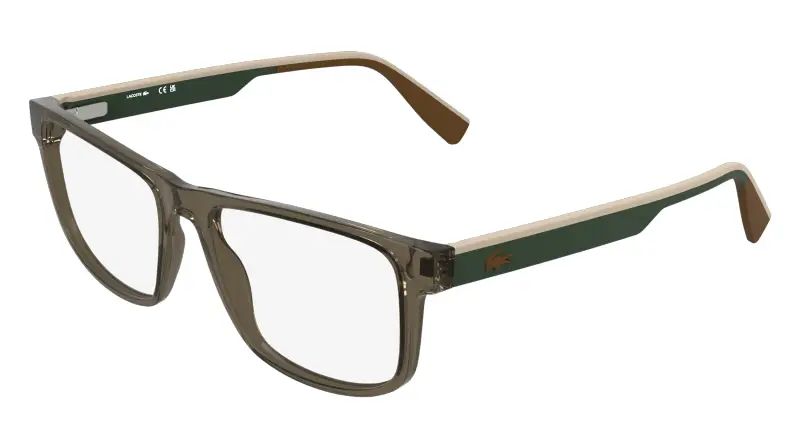 Uomo Lacoste L4011 200 Montature da vista Bio-iniettato Marrone Squadrata Normale