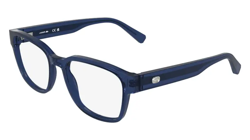 Uomo Lacoste L4012 410 Montature da vista Bio-iniettato Blu Squadrata Normale