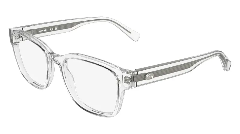 Uomo Lacoste L4012 970 Montature da vista Bio-iniettato Trasparente Squadrata Normale