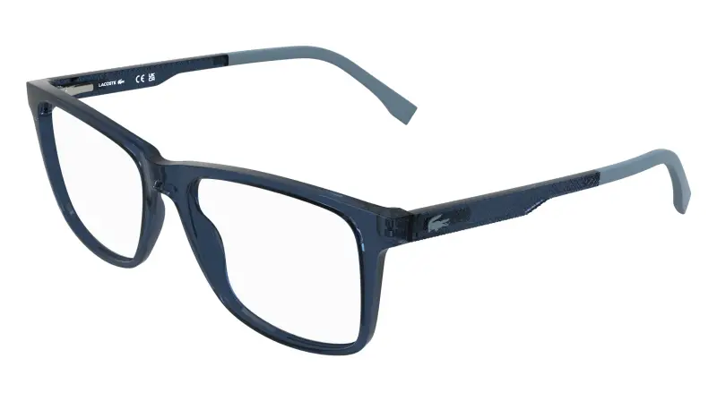 Uomo Lacoste L4013 410 Montature da vista Bio-iniettato Blu Squadrata Normale