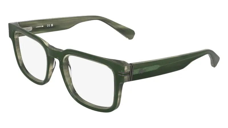 Uomo Lacoste L4016 301 Montature da vista Acetato Verde Squadrata Normale