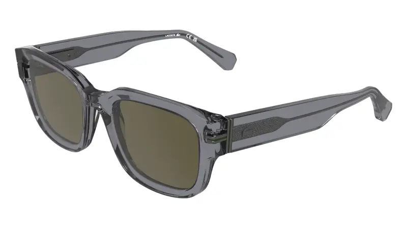 Uomo Lacoste L6093S 035 Occhiali da sole Acetato Grigio Marrone Squadrata Normale