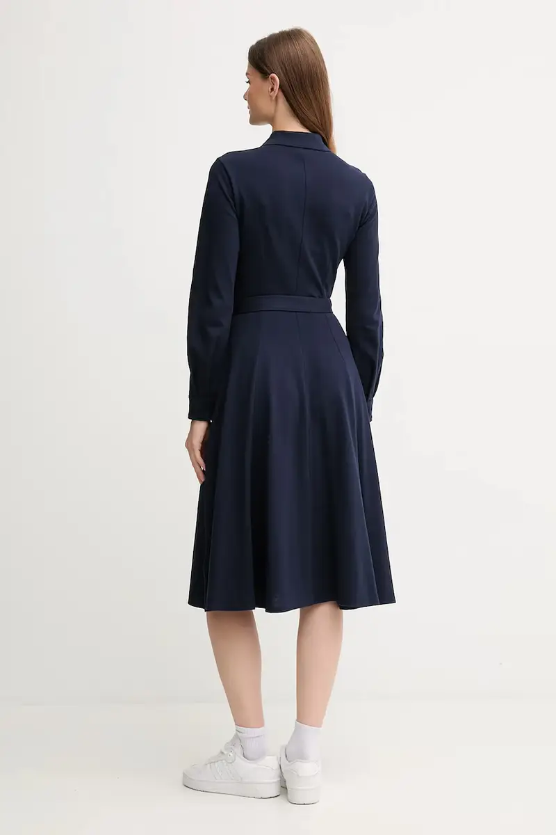 vestito in cotone colore blu navy EF5299 miniatura 3