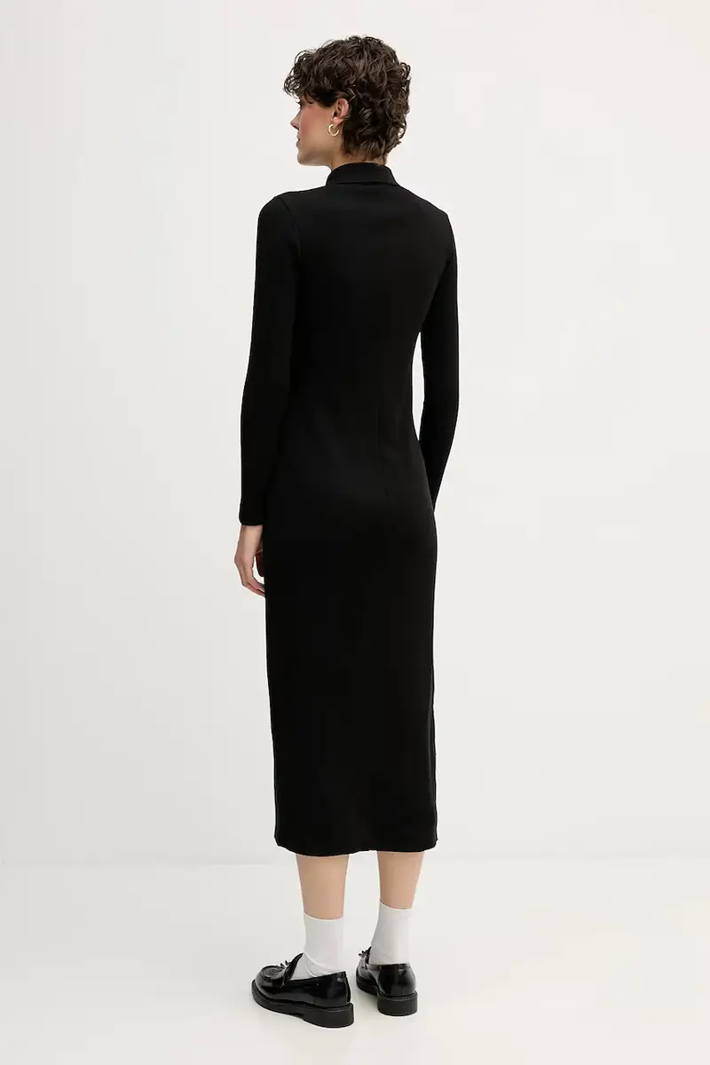 vestito in cotone colore nero EF5297 miniatura 3