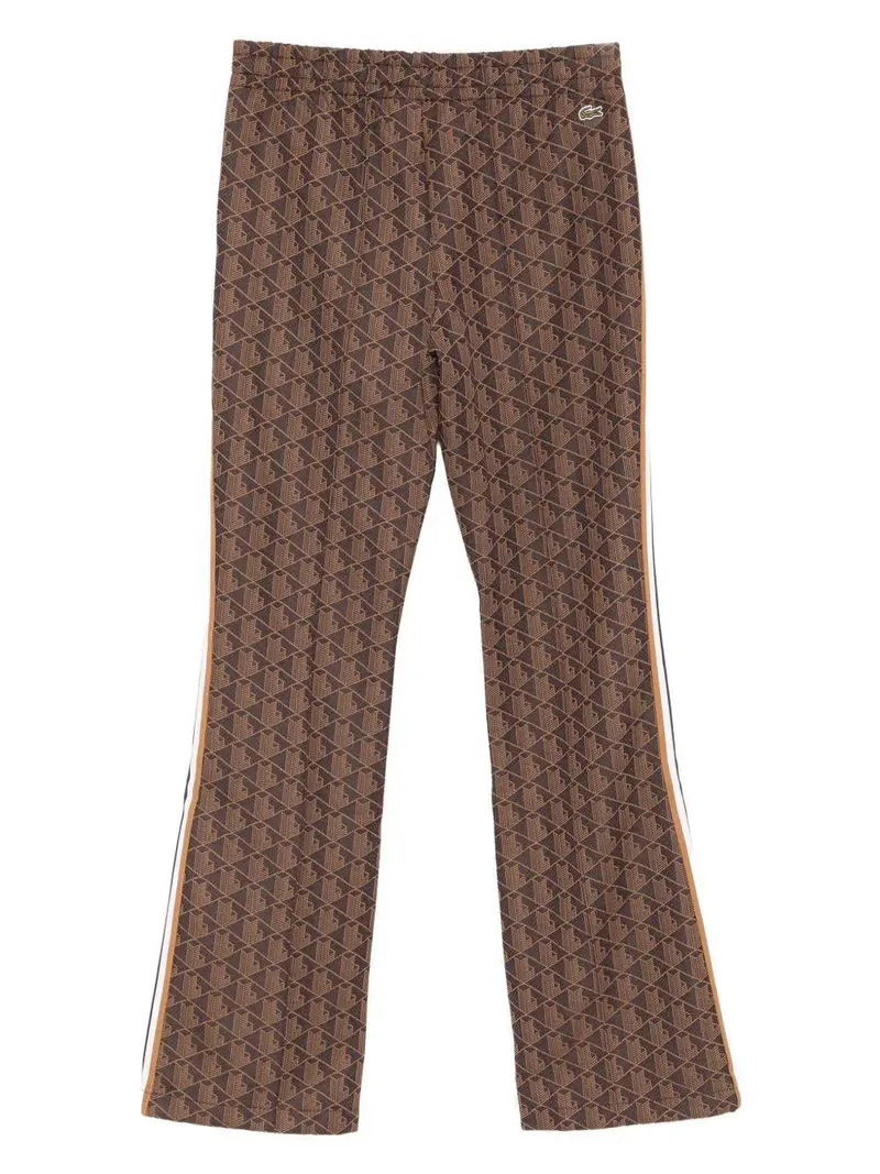 Lacoste Pantaloni Marrone con Dettagli Colorati miniatura 2