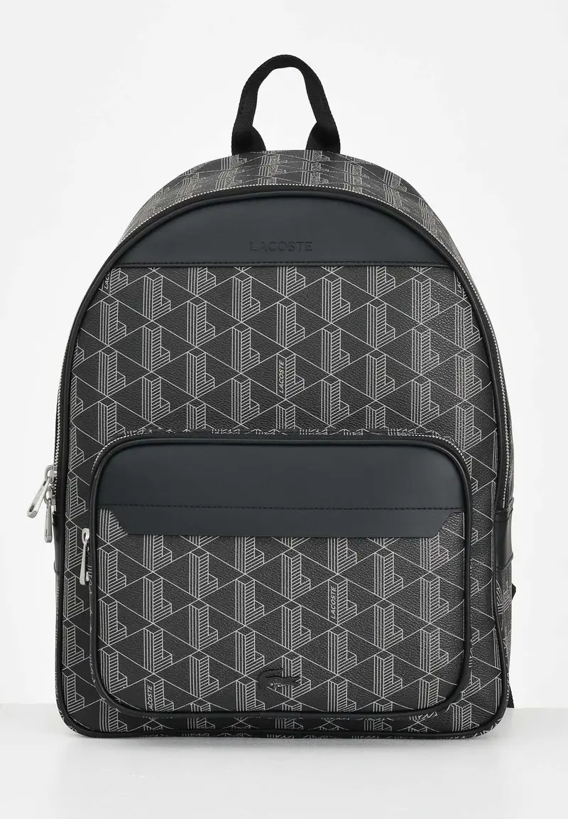 LACOSTE Zaino Monogram nero per uomo e donna