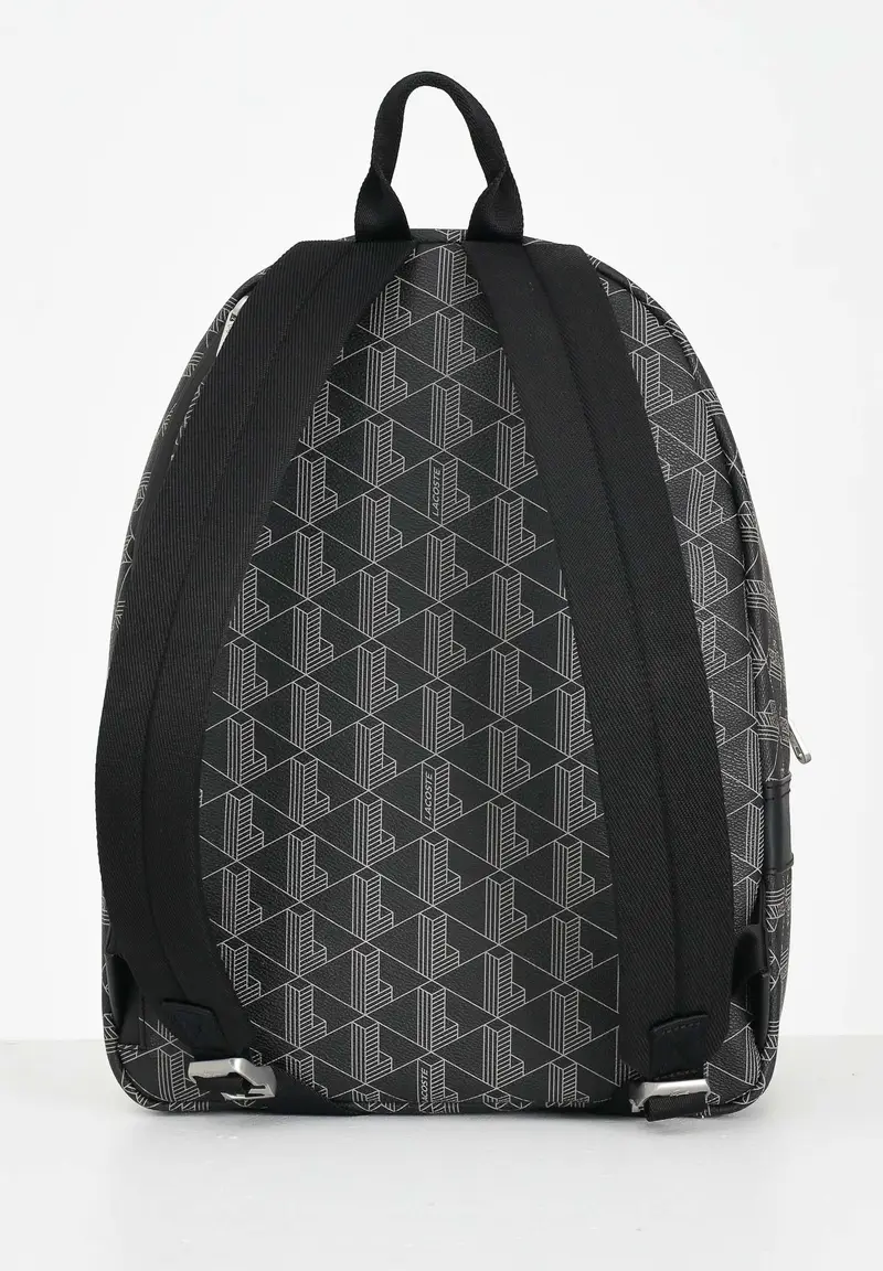 LACOSTE Zaino Monogram nero per uomo e donna miniatura 2