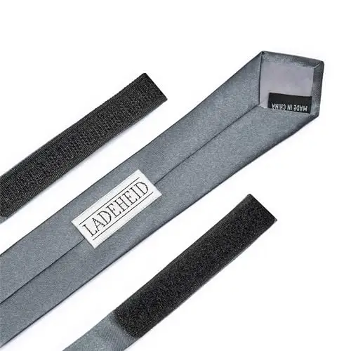 Ladeheid Cravatta per bambini per ragazzi - Look elegante lucido, Pre-legata con chiusura a strappo, Perfetta per miniatura 3