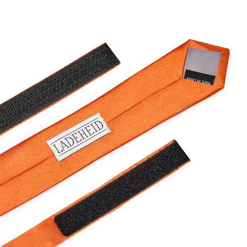 Ladeheid Cravatta per bambini per ragazzi - Look elegante lucido, Pre-legata con chiusura a strappo, Perfetta per miniatura 3