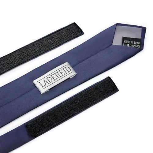 Ladeheid Cravatta per bambini per ragazzi - Look elegante opaco, Pre-legata con chiusura a strappo, Perfetta per miniatura 3