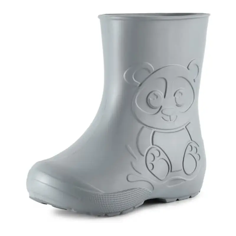 Ladeheid Stivali pioggia bambino e Bambina in EVA Stivaletti Pioggia per bambini in gomma e resistenti LA-CA-10 (Grigio, 30/31 EU)