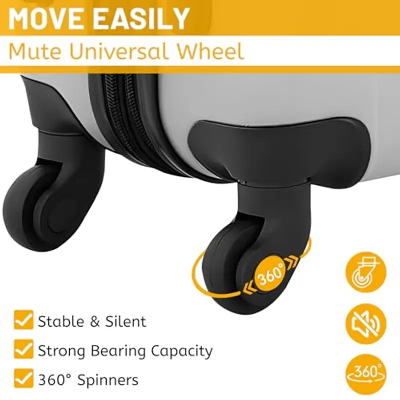 Lalago Coppia di Ruote per Valigia Piccole, Trolley di Ricambio Carpisa, Rotelle Rimovibili Universali, Bagaglio Silenziose per la Sostituzione e la Riparazione miniatura 3