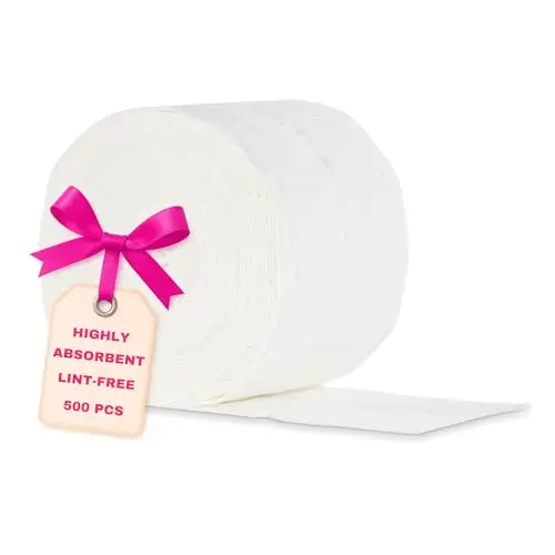 LALILL Dischetti in Cotone 500 pz - Pads Senza Pelucchi 8 Strati - Per Cleaner, Levasmalto, Tonico e Skincare