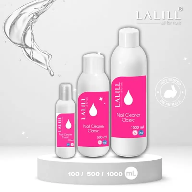 LALILL Nail Cleaner 500 ml – Sgrassatore Unghie UV Gel – Pulitore per Smalto Semipermanente, Gel, Acrilico e Pennelli – Solvente Unghie Professionale miniatura 3