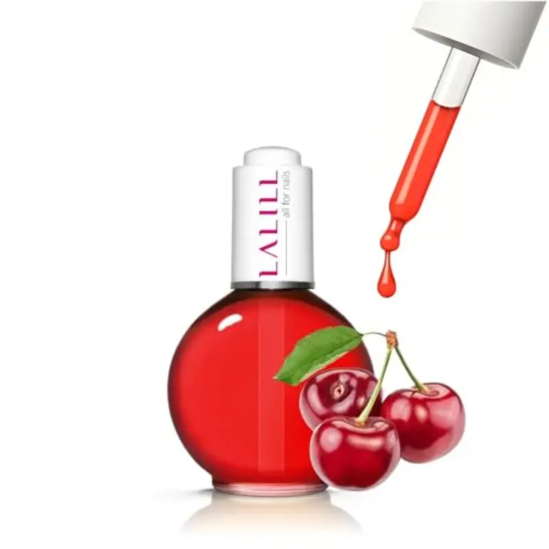 LALILL Oil Cuticole 75ml - Trattamento Unghie Profumato alla Ciliegia - Olio Nutriente per Unghie e Cuticole - SPA