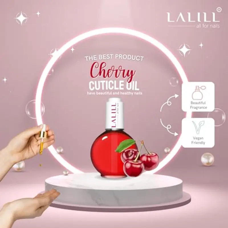 LALILL Oil Cuticole 75ml - Trattamento Unghie Profumato alla Ciliegia - Olio Nutriente per Unghie e Cuticole - SPA miniatura 2