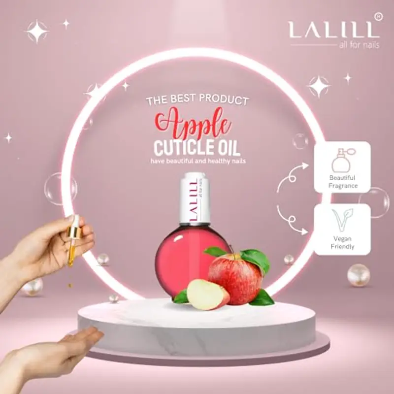 LALILL Olio Cuticole 75ml alla Mela - Cura per Unghie e Cuticole - Formula Vegana con Pipetta miniatura 2
