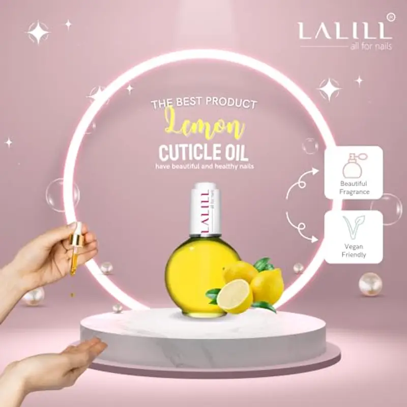 LALILL Olio Cuticole 75ml - Cura Professionale alla Pesca - Olio per Unghie e Cuticole con Pipetta - Vegan miniatura 2